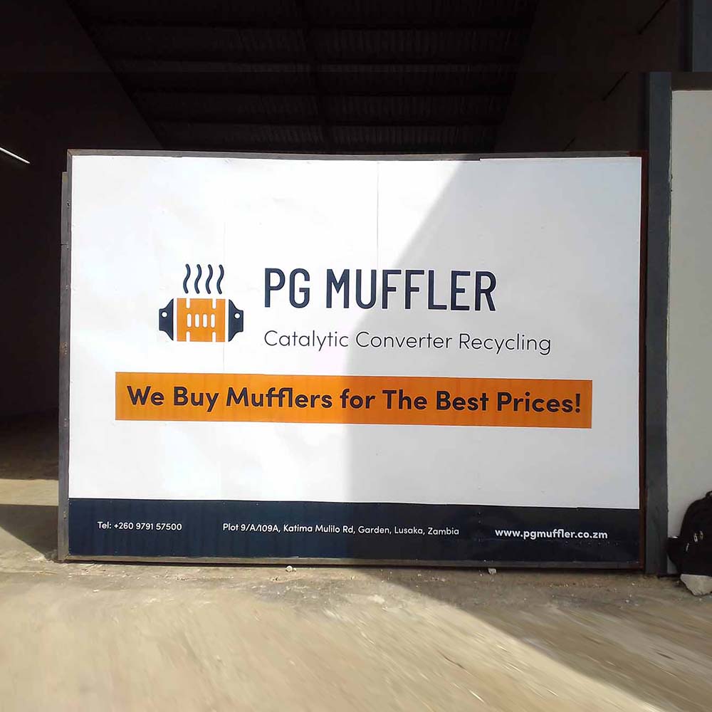 PG Muffler Outdoor Branding